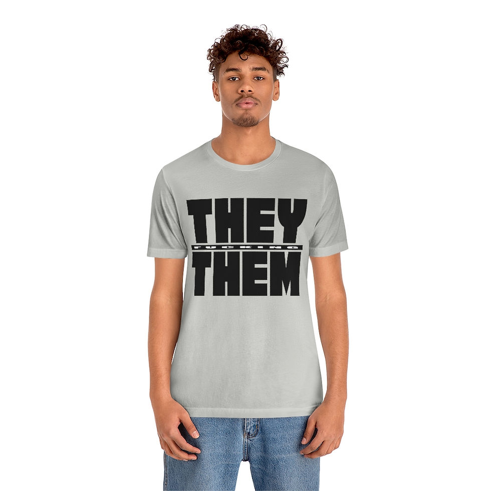 Thumbnail: Boldnouns They Them Unisex Jersey Short Sleeve Tee