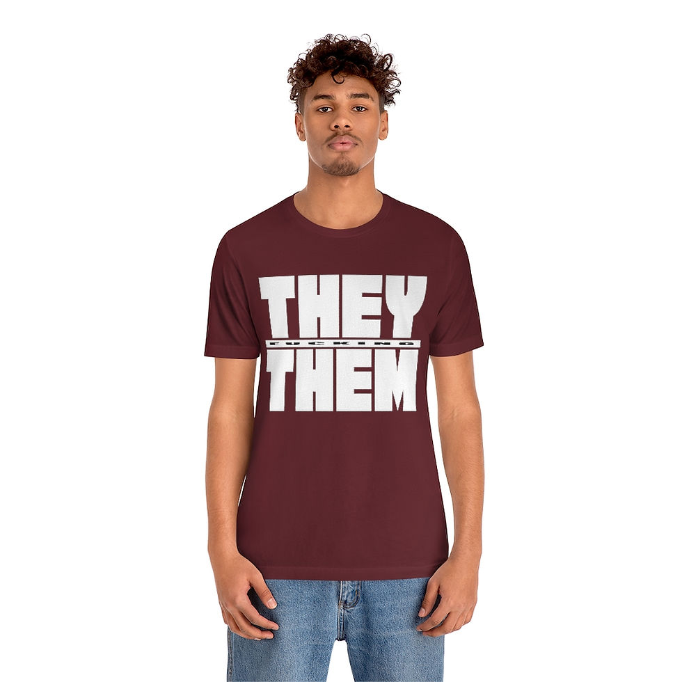 Thumbnail: Boldnouns They Them Unisex Jersey Short Sleeve Tee