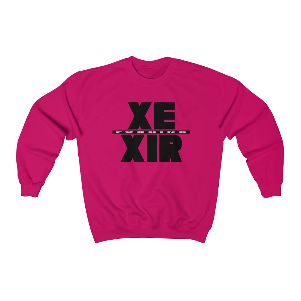 Thumbnail: Boldnouns Xe Xir Unisex Heavy Blend™ Crewneck Sweatshirt