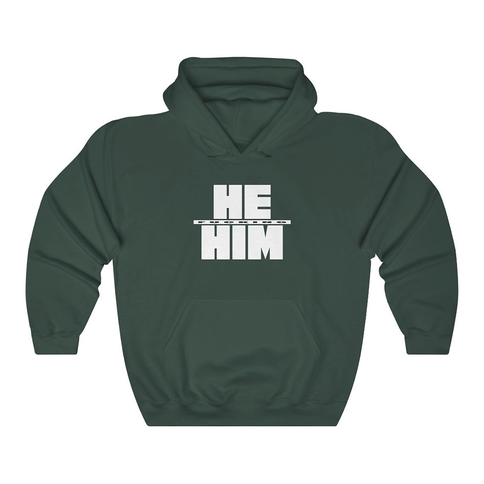 Thumbnail: Boldnouns He Him Unisex Heavy Blend™ Hooded Sweatshirt
