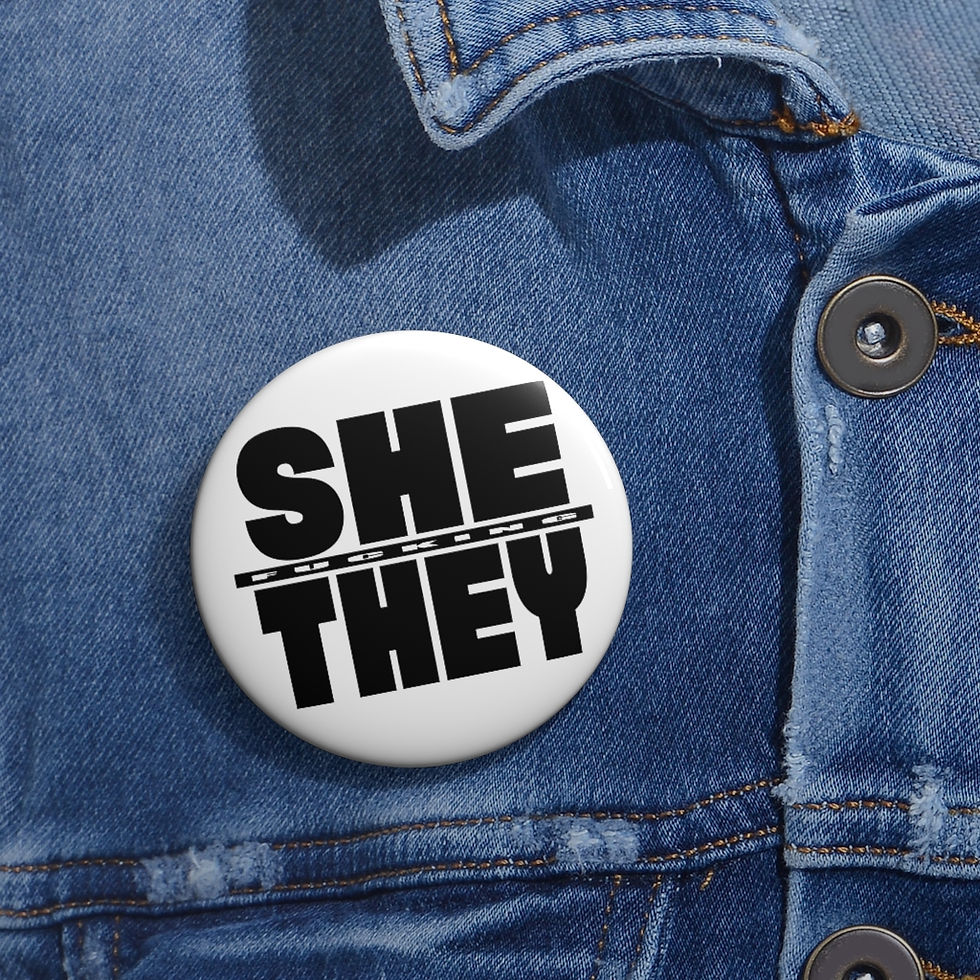 Thumbnail: Boldnouns She They Custom Pin Buttons