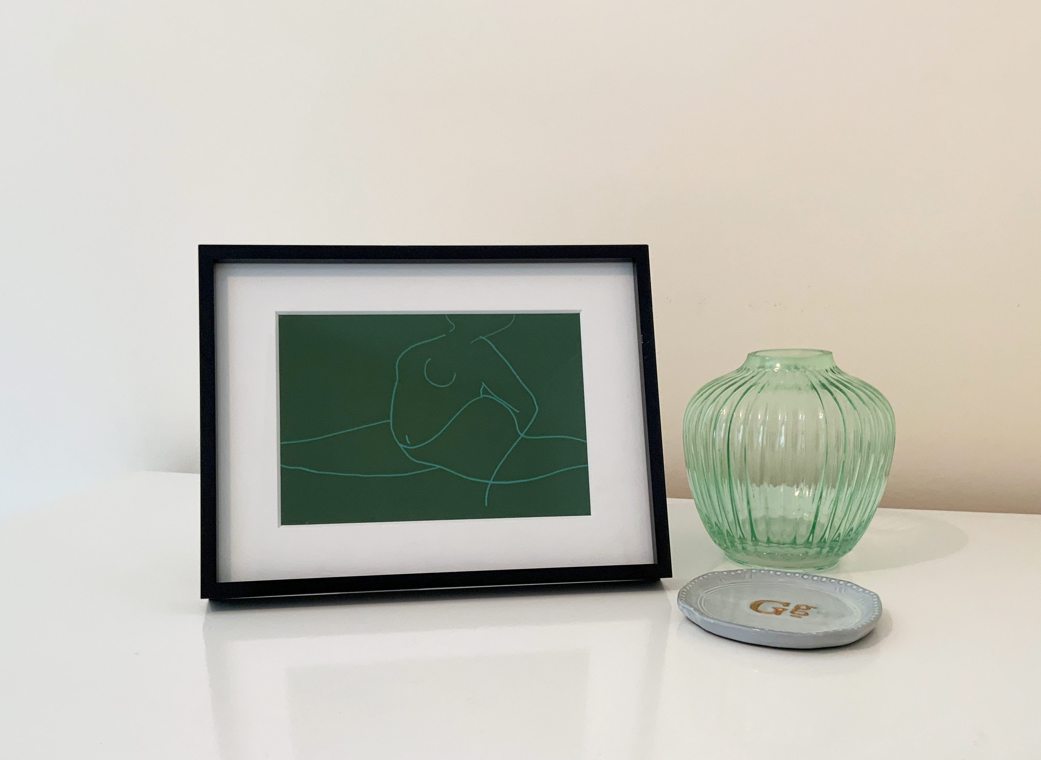 Green Splits Medium Postcard