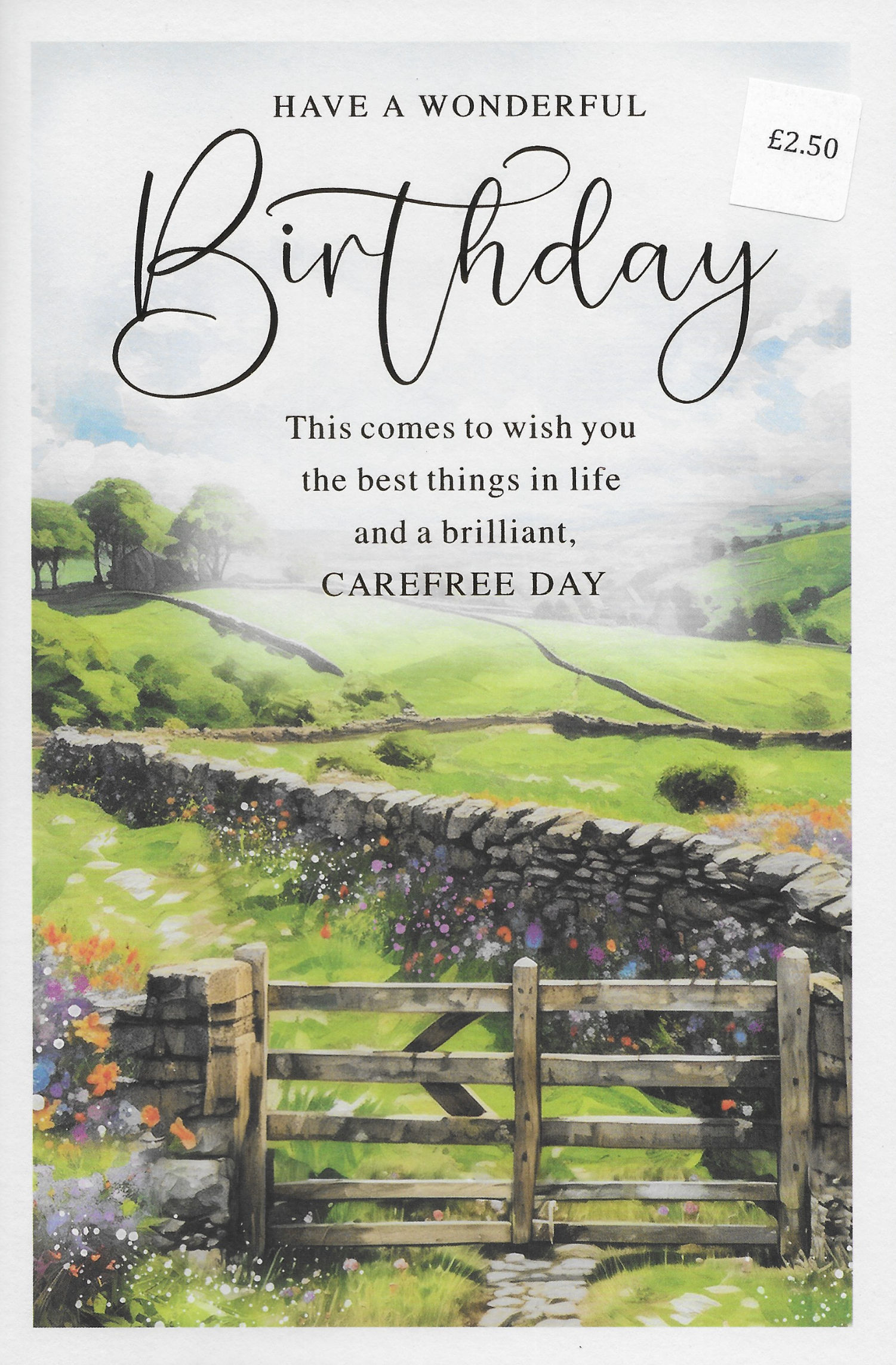A Male birthday card (Country gate)