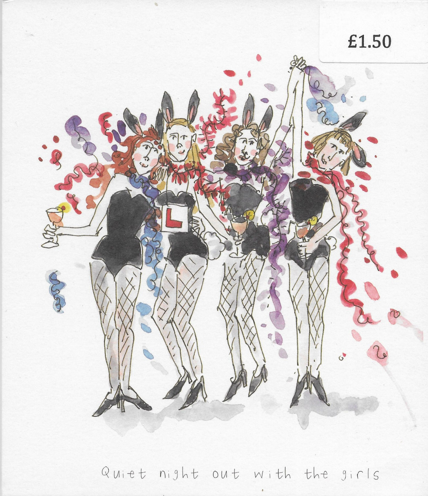 "A night out with the girls" Blank card