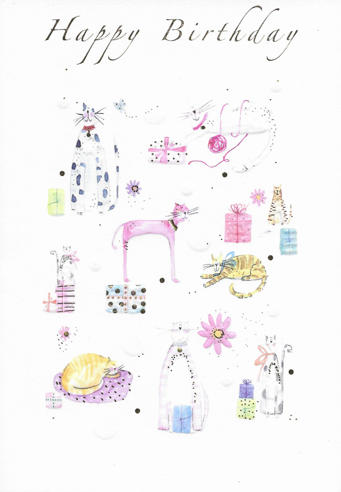Birthday cats (Blank inside)
