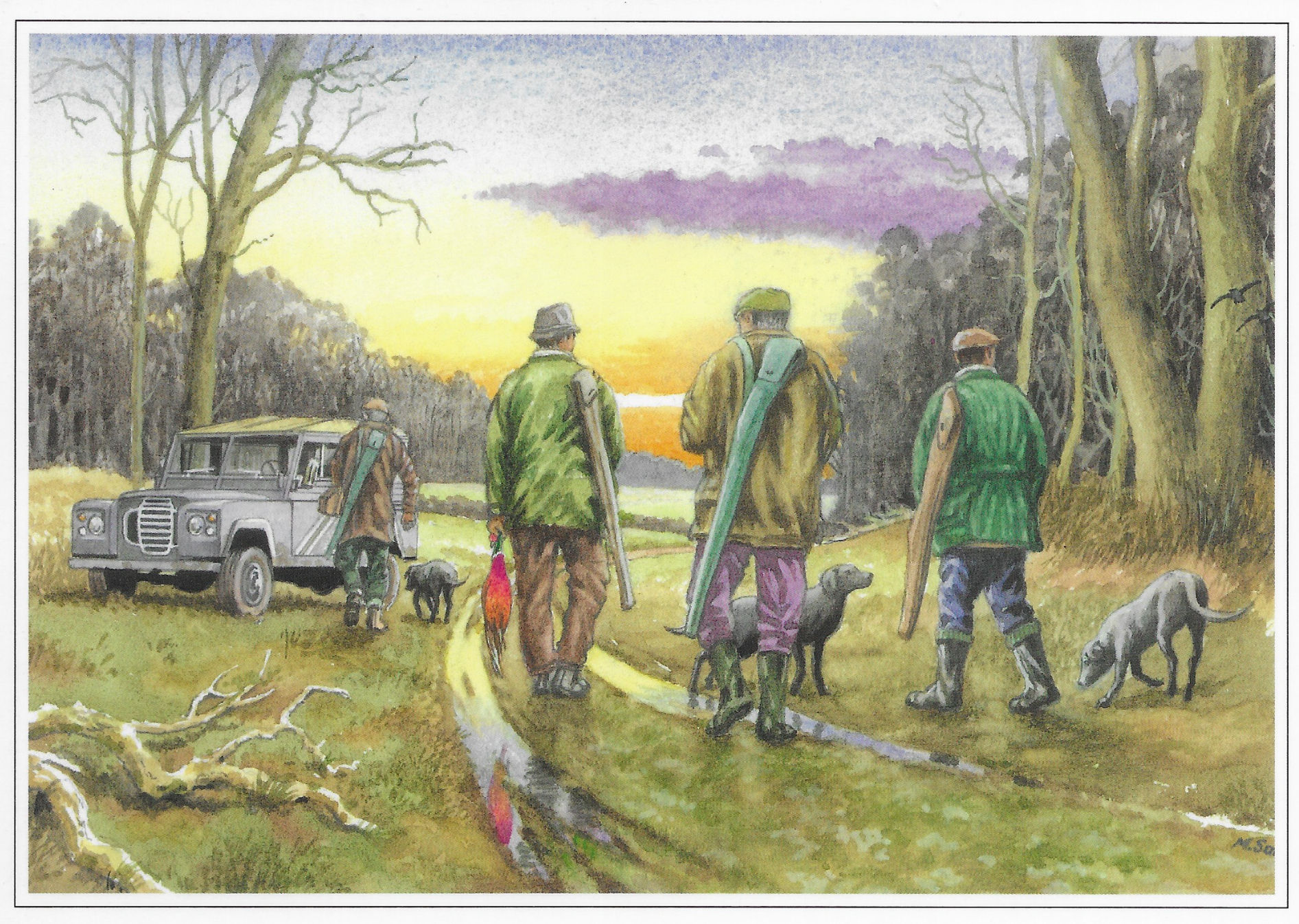 "A day's shoot with mates" Birthday card