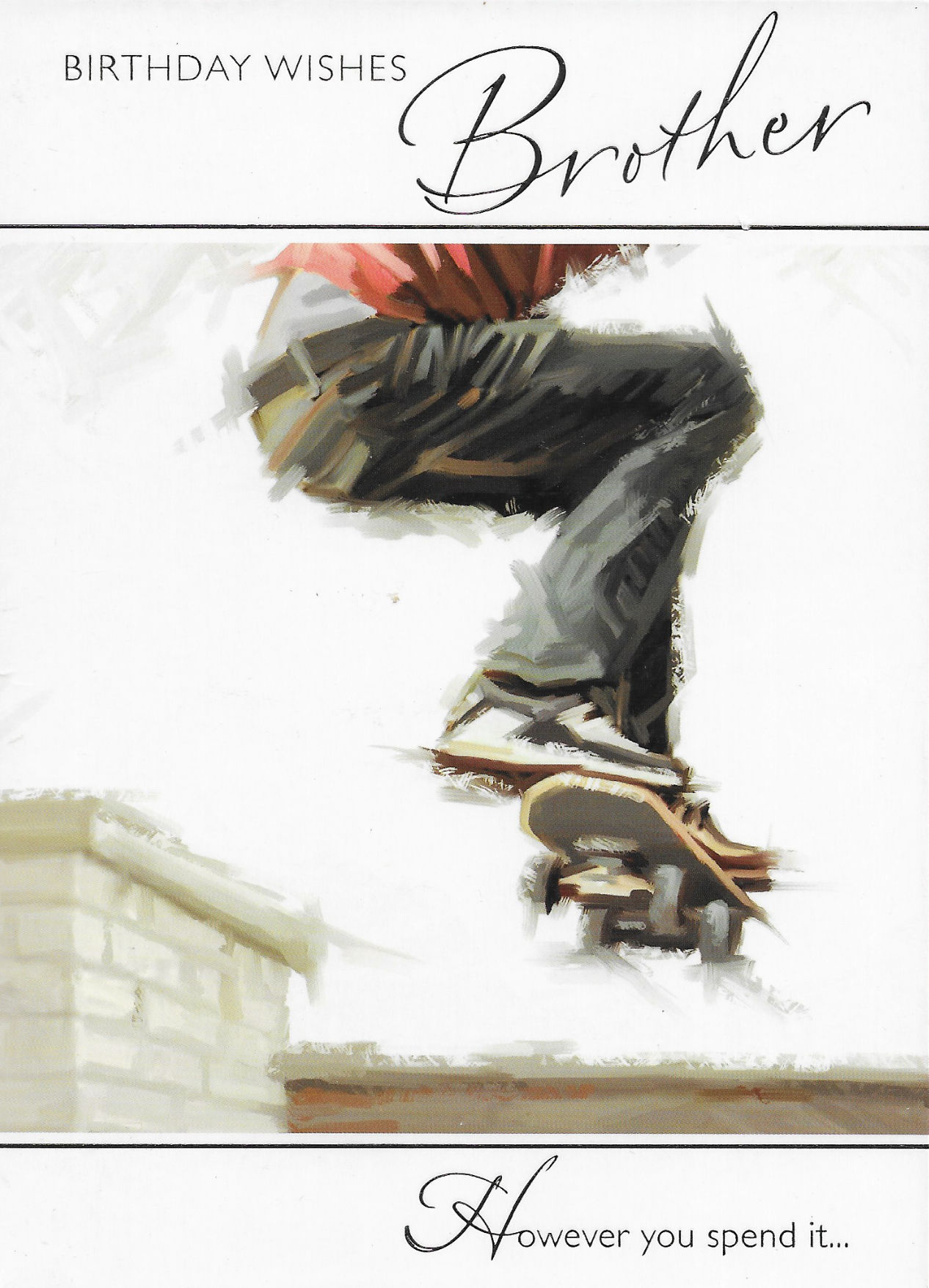 A Brother Birthday card (Skateboarder)