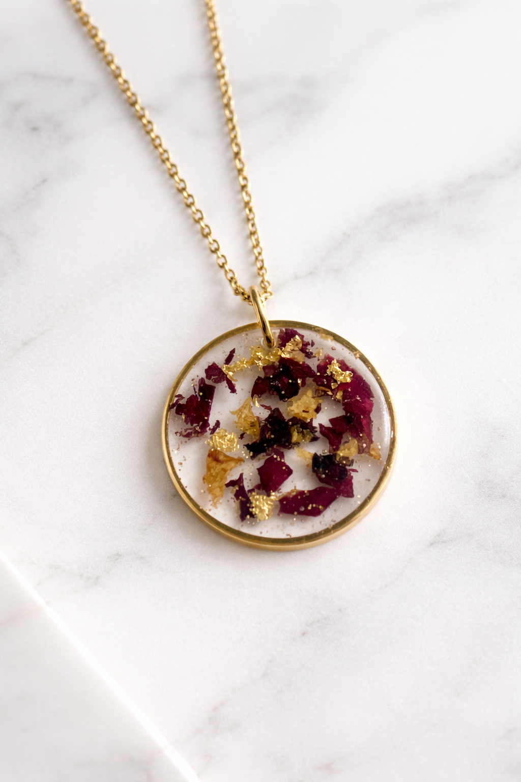 Collier - Pétales de fleurs