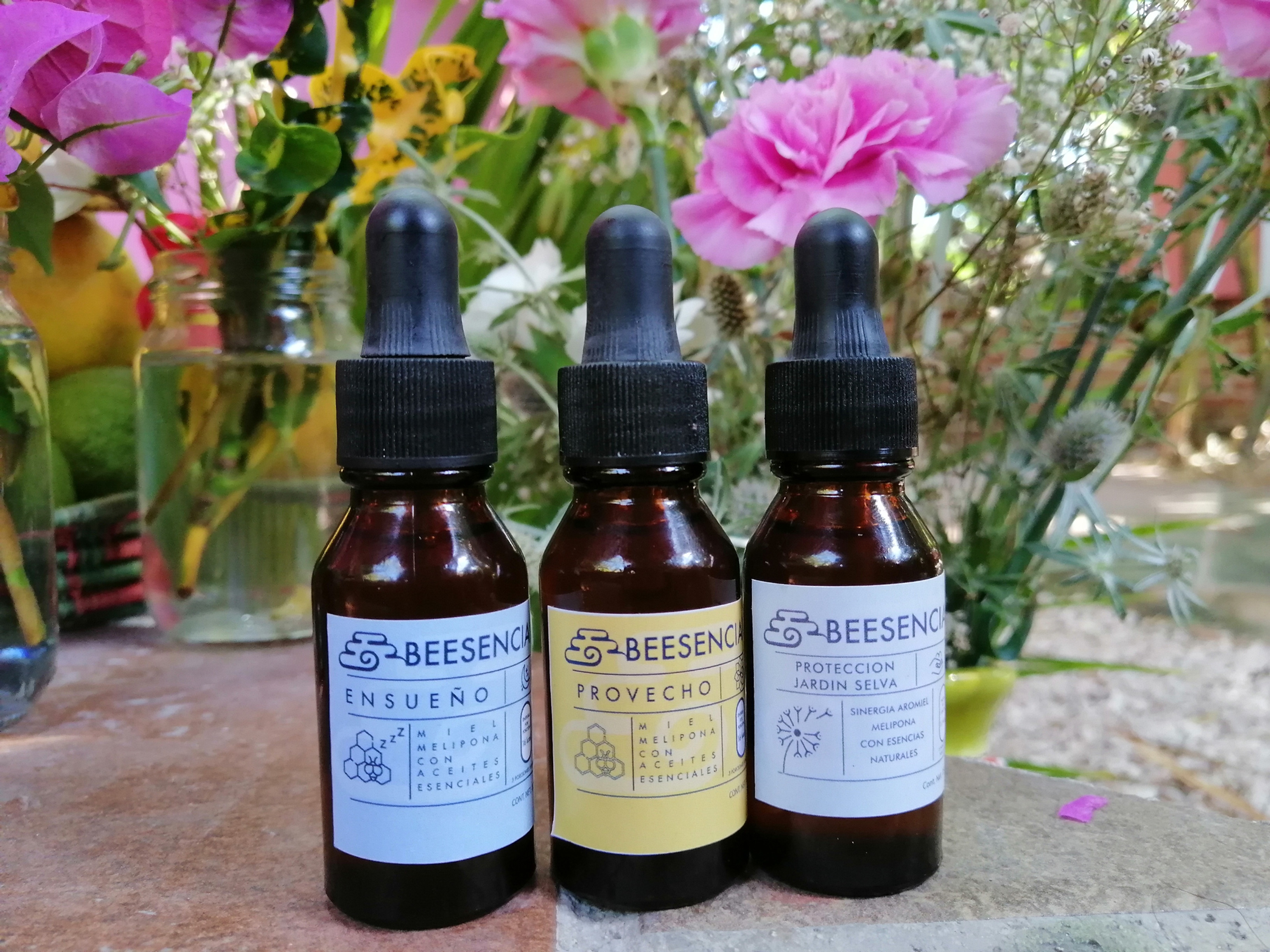 Miel con aceites esenciales 15 ml.