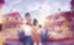Firefly_a small family of 4, dad, mom, 2 baby girls , surrounded by a protective framework