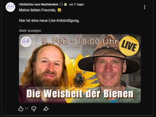 Gespräch mit  Andreas Köhler                            Hörbuchautor und Imker    