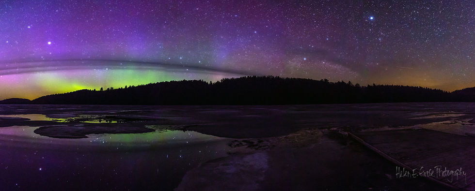 Aurora Borealis (Northern Lights) photographed in Algonquin Provincial Park