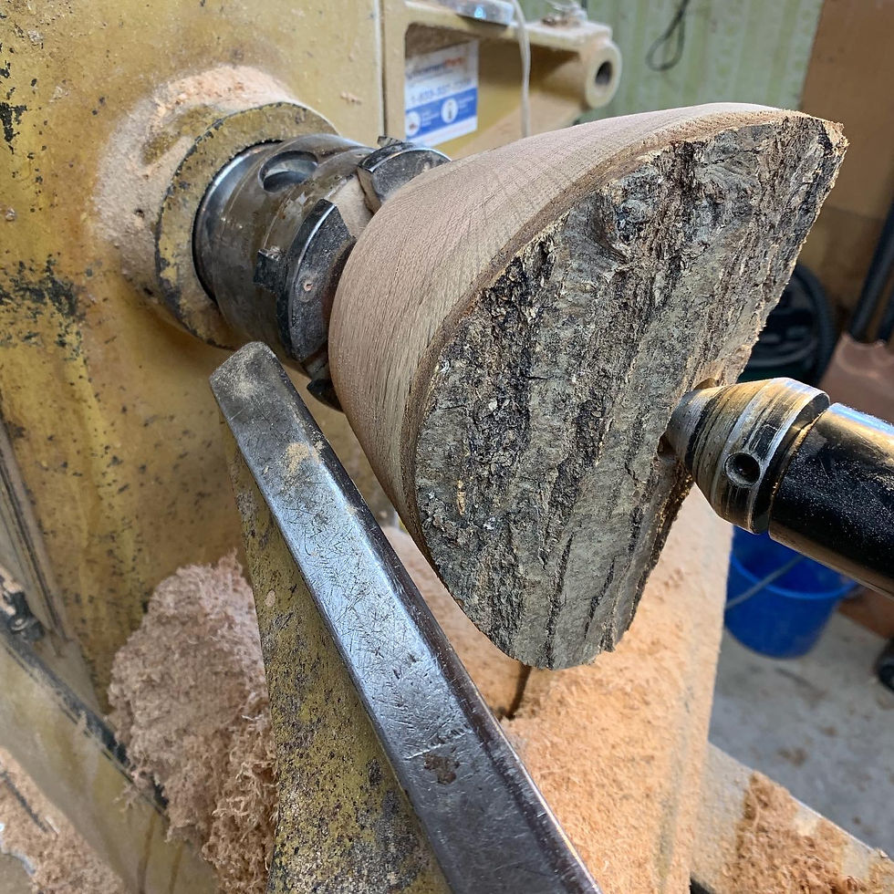Thumbnail: Rustic Red Oak Raw Edge Bowl