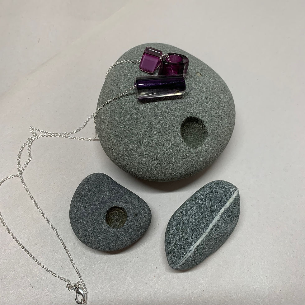 Thumbnail: Purple Glass Necklace