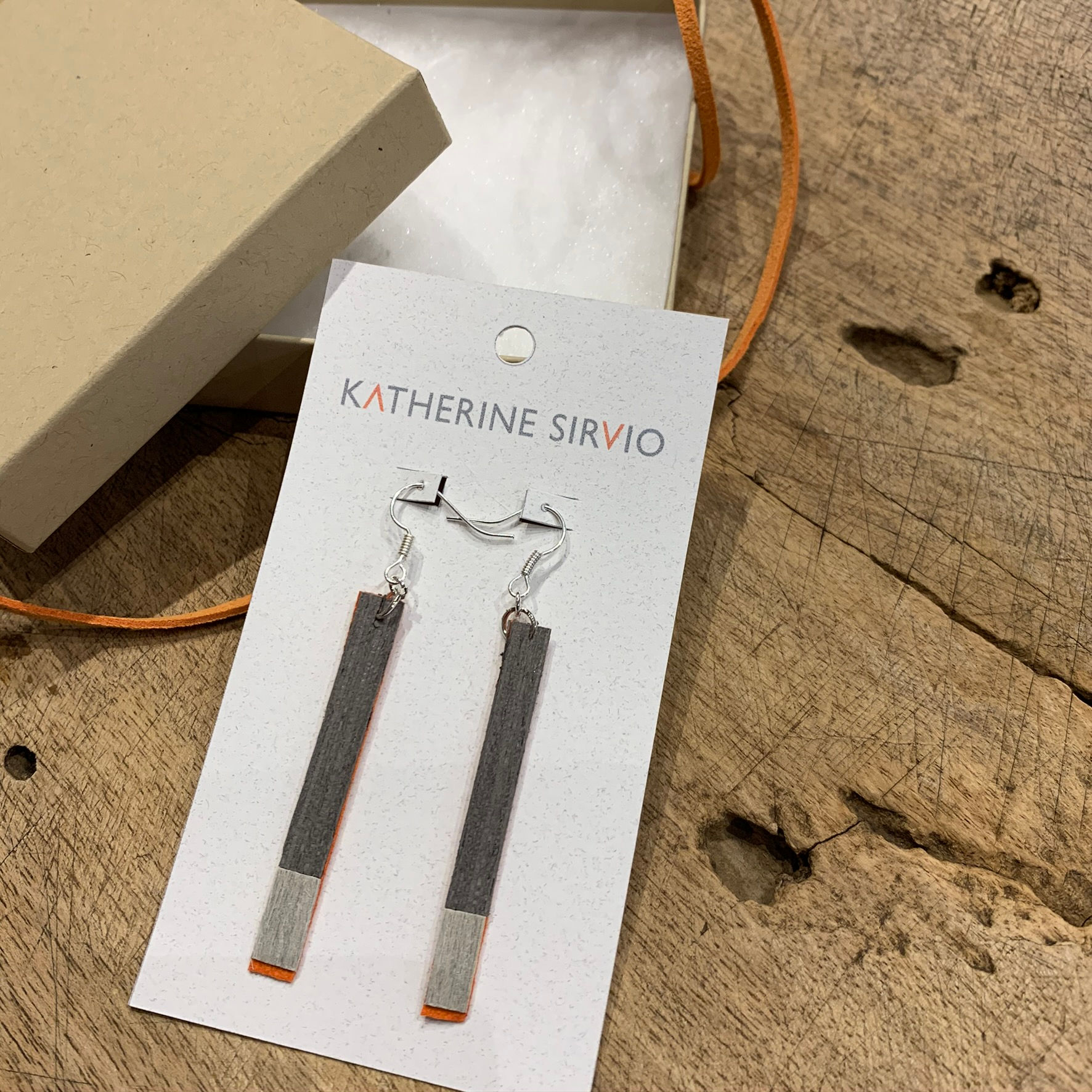 Wood & Suede Earrings