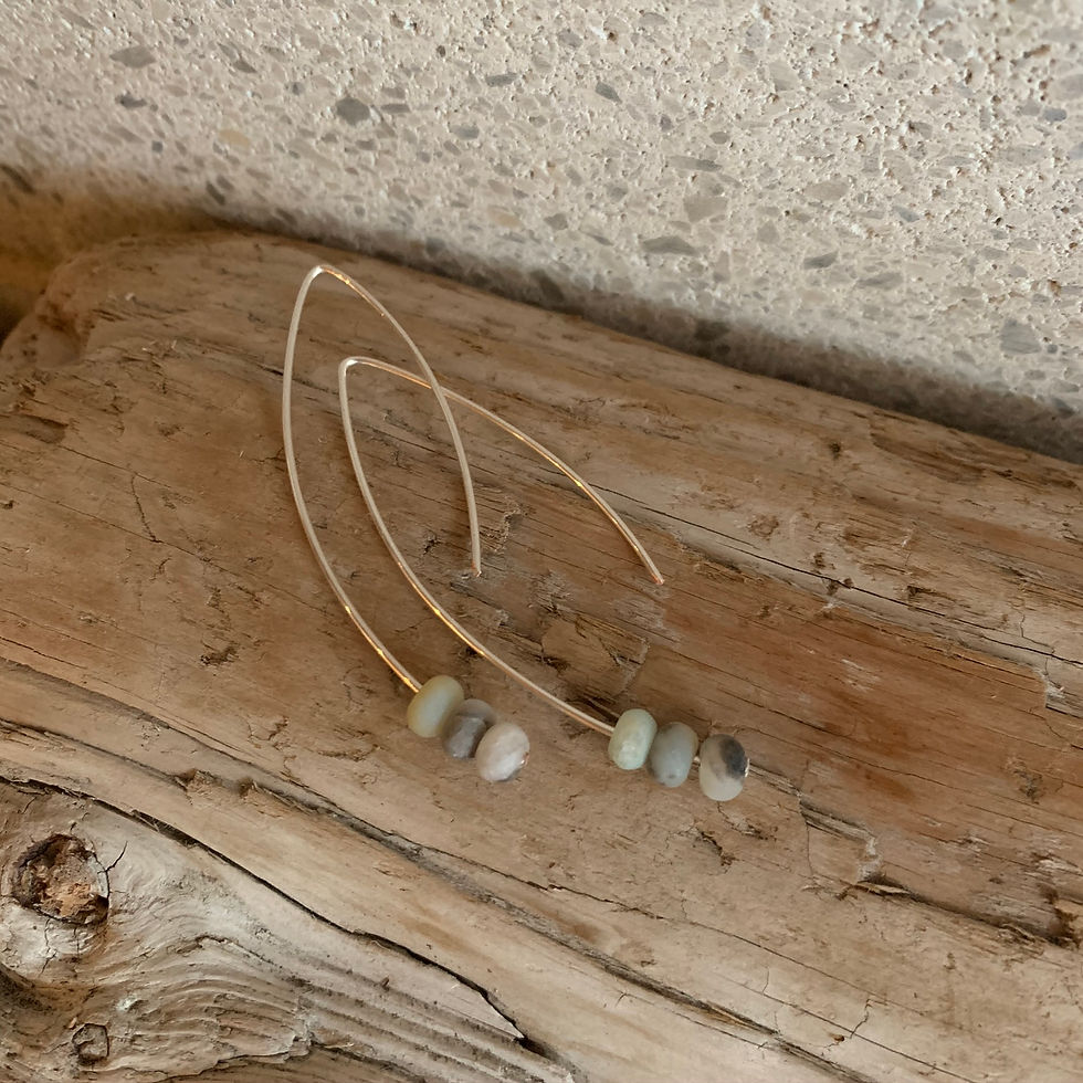 Thumbnail: Silver & Amazonite Earrings