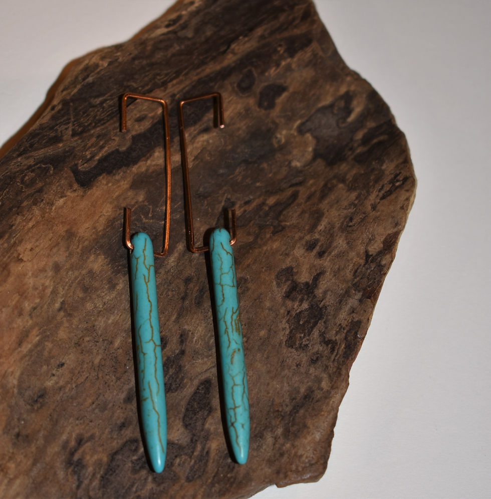 Thumbnail: Howlite Soldier Earrings