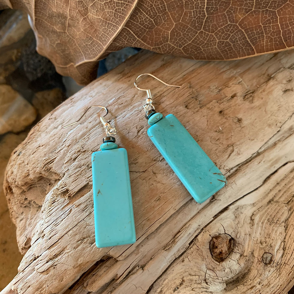 Turquoise Geometric Earrings