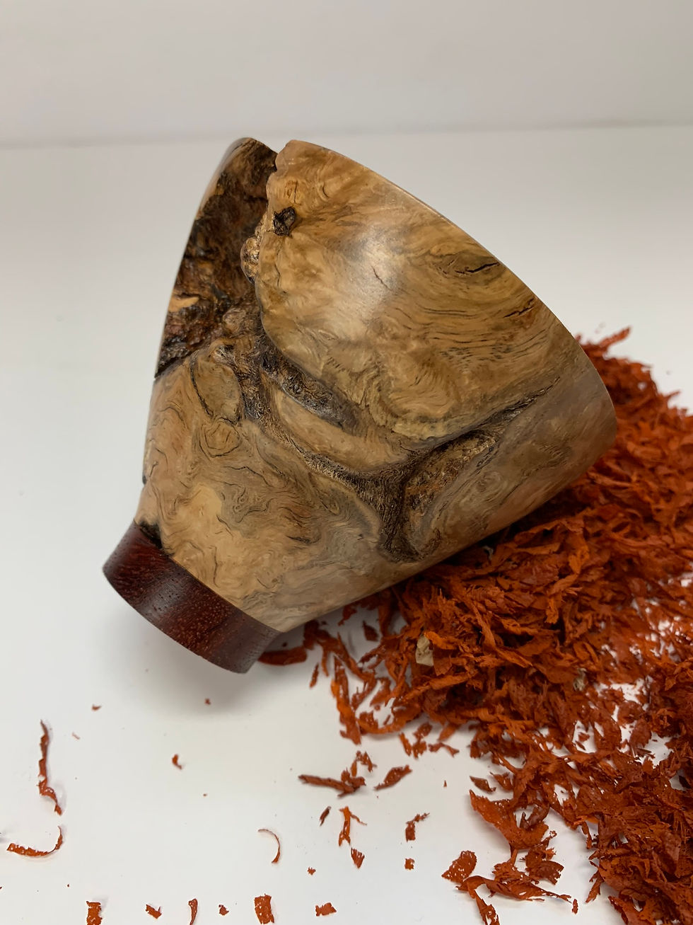 Thumbnail: Unknown Burl and Padauk Vessel