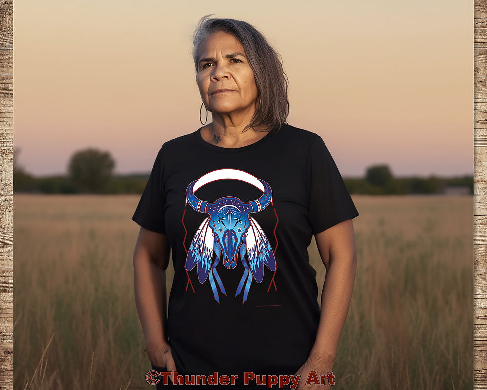 Thumbnail: Ghost Dance Buffalo Skull Unisex T-shirt