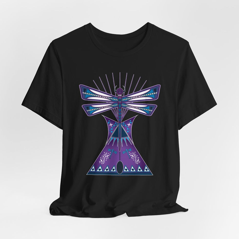 Thumbnail: Purple Dragonfly Lodge Unisex T-shirt