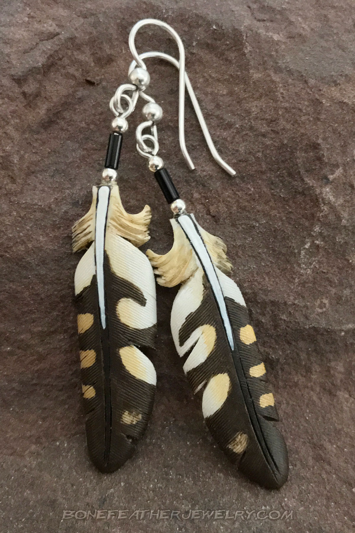 Short-Eared Owl Primary Bone Feather Jewelry