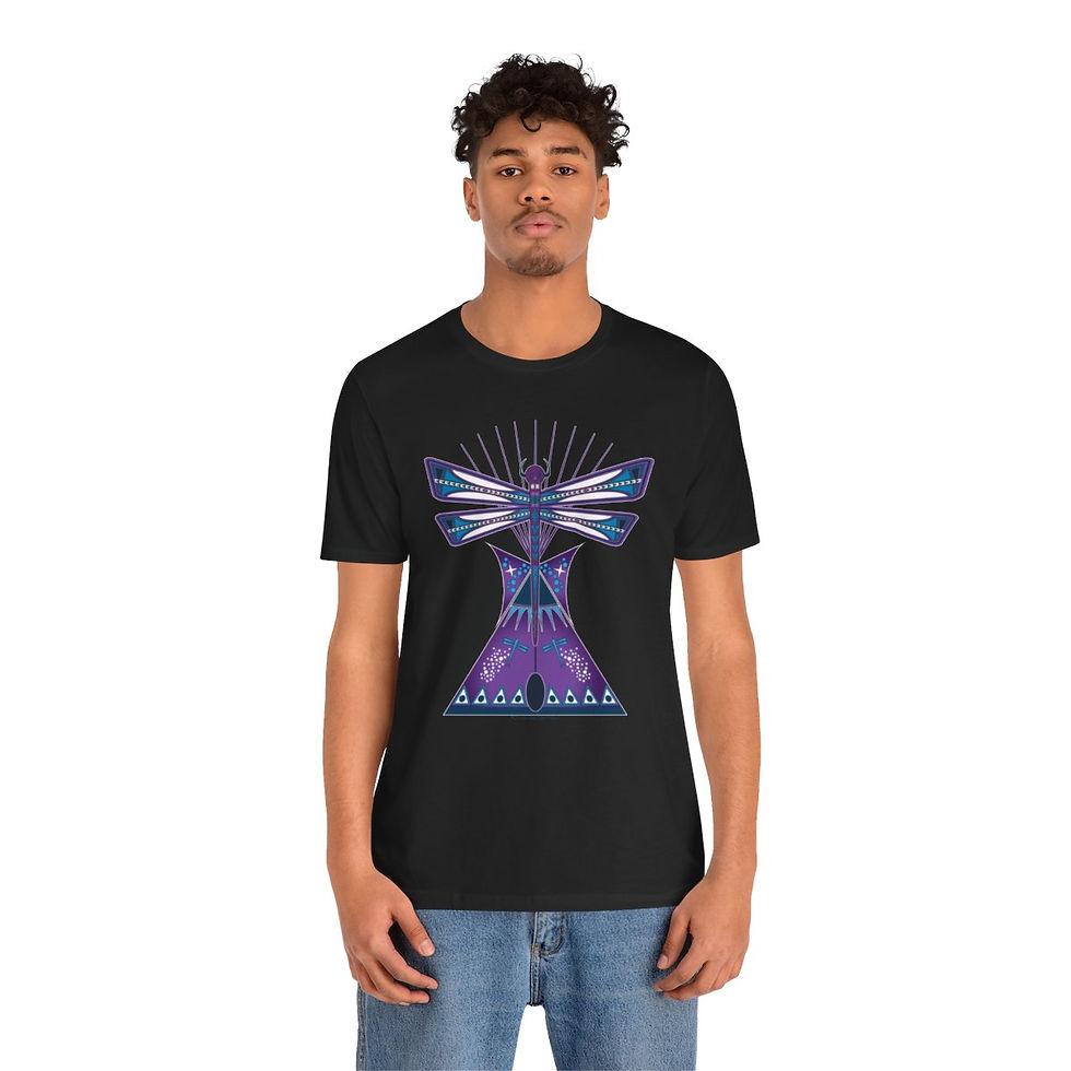 Thumbnail: Purple Dragonfly Lodge Unisex T-shirt