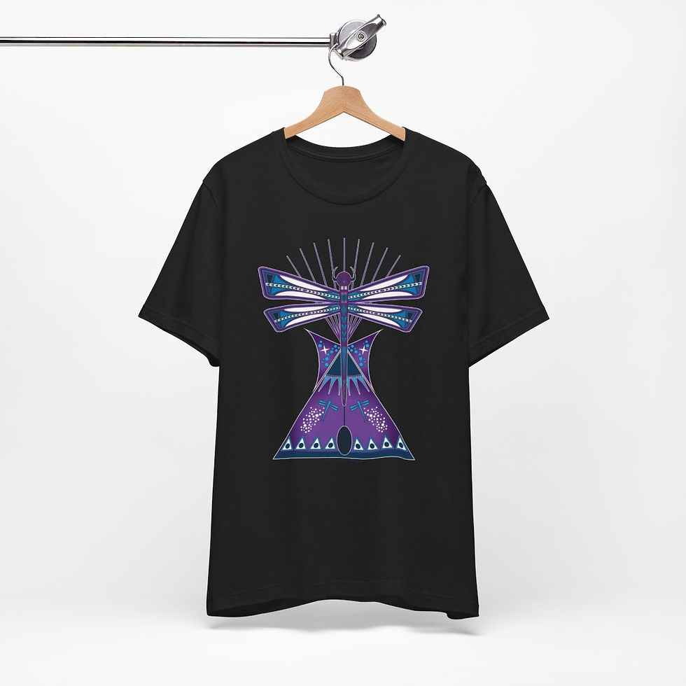Thumbnail: Purple Dragonfly Lodge Unisex T-shirt