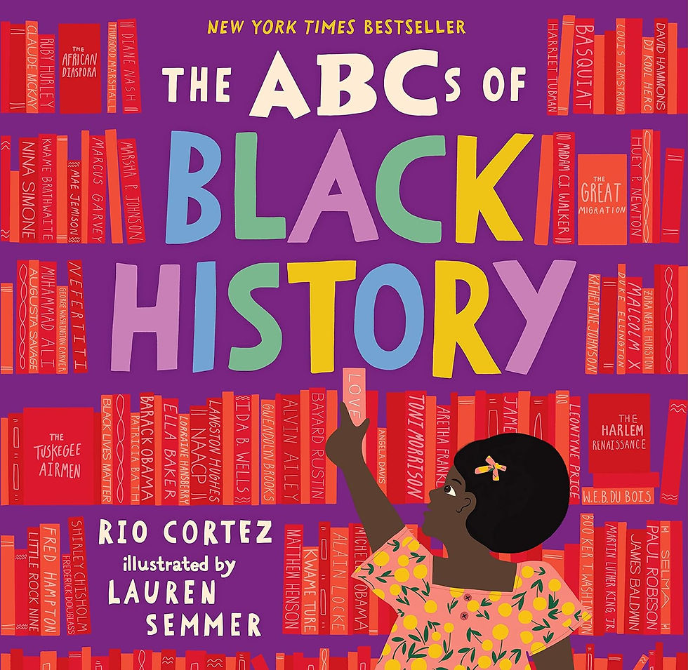 colorful book - The ABCs of Black History by Rio Cortez