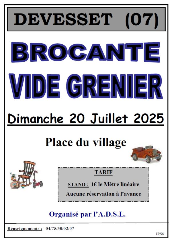 Brocante annuelle de Devesset