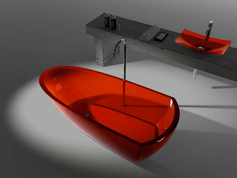 Miniaturbild: Transparente Badewanne aus Resin LX6592 B2