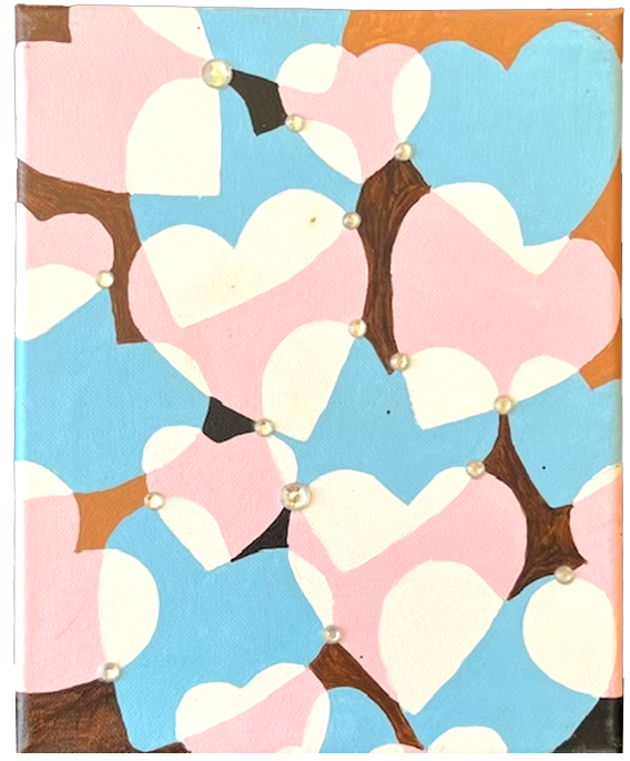 Thumbnail: Pick Your Pride Hearts - 8x10" Acrylic on Canvas