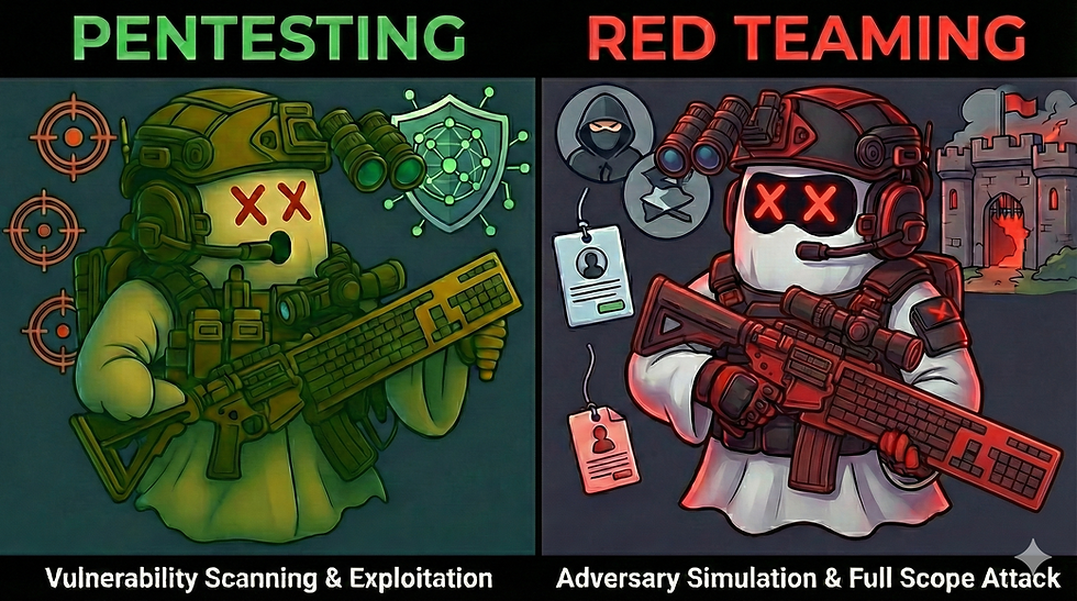 Find the Flaw or Fight the Threat? Decoding Pentesting vs. Red Teaming
