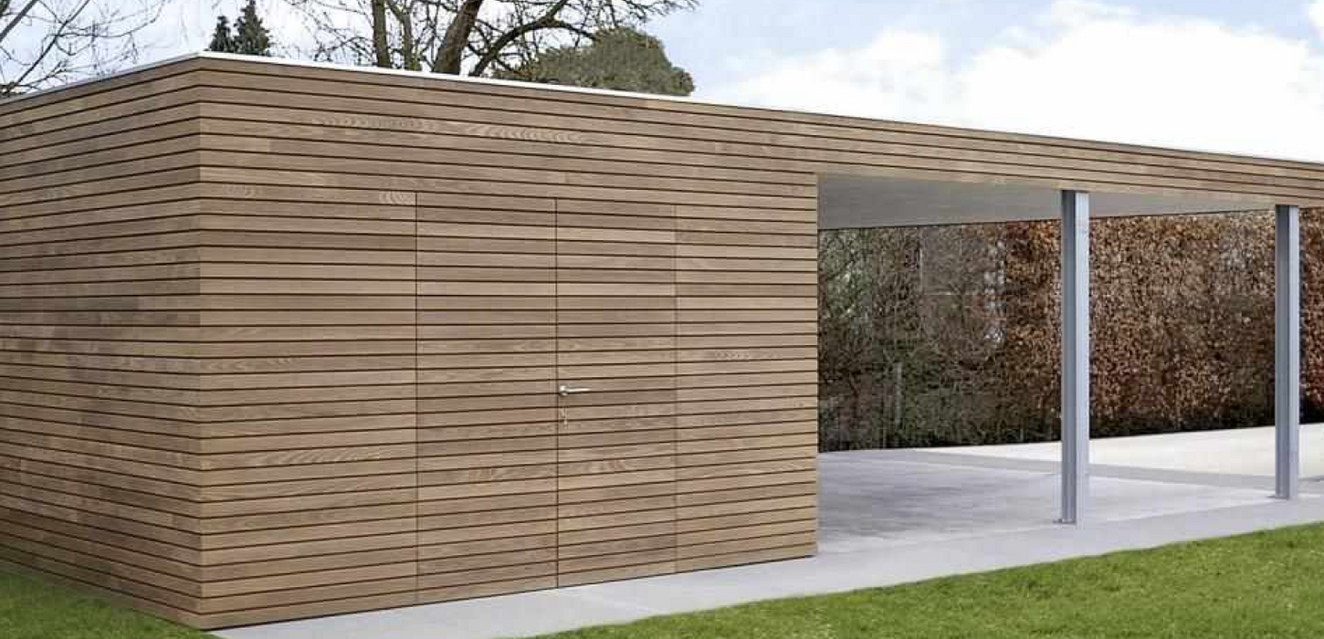 Otwarta wiata fotowoltaiczna, idealna do przestrzeni zewnętrznych. Zapewnia osłonę przed słońcem i deszczem, jednocześnie generując energię dla gospodarstwa domowego.