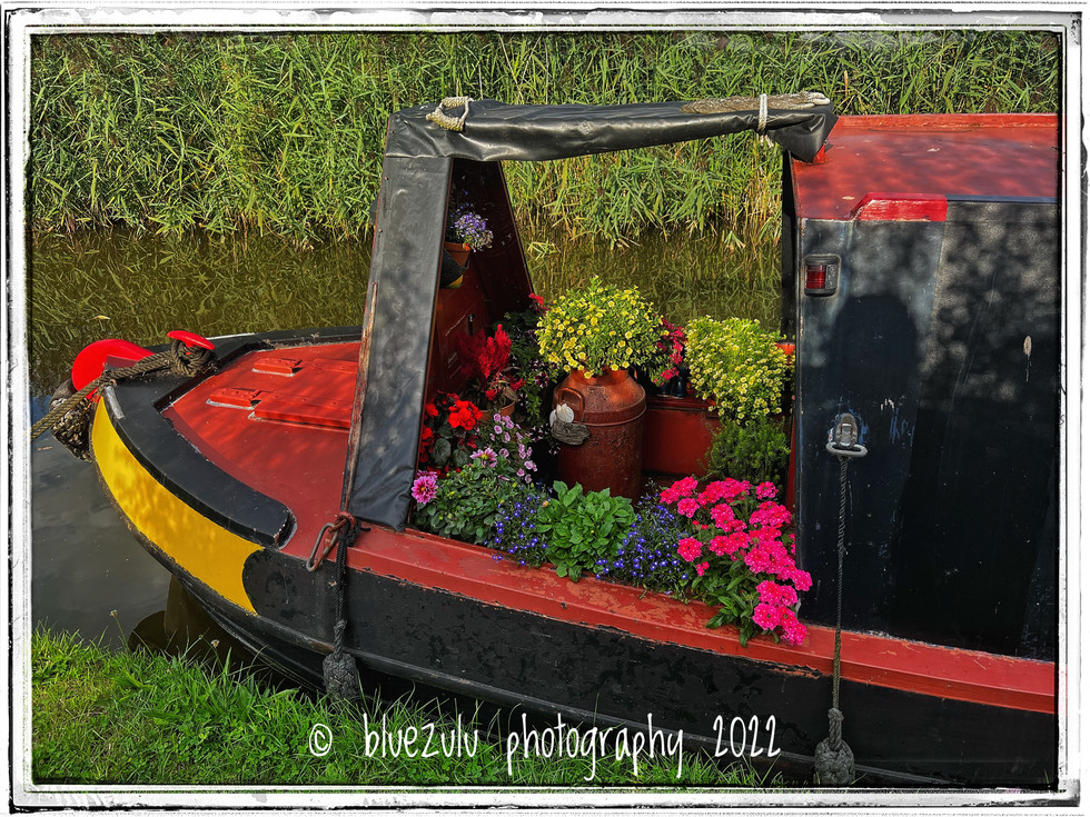 A colourful barge on the Trent & Mersey Canal