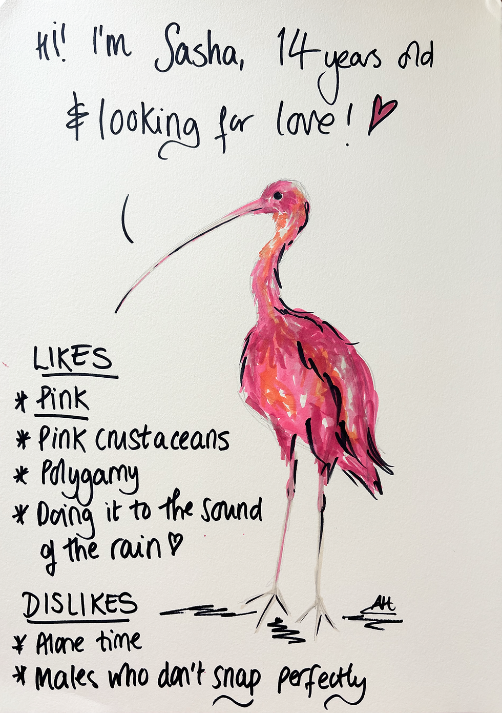 Thumbnail: Looking for Love Birbs #birbtinder, A6 print