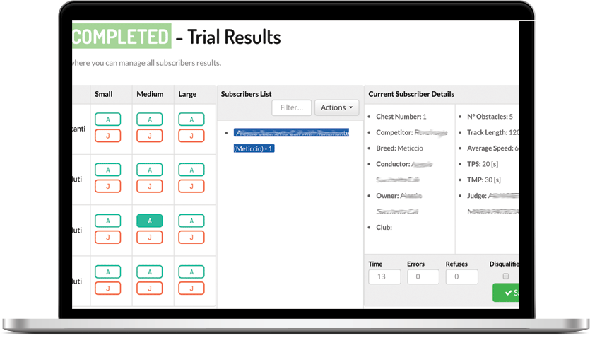 dog agility trials software