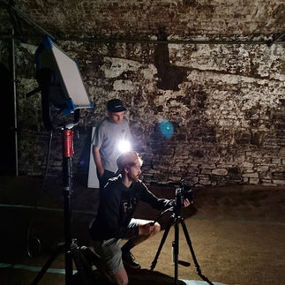 director and cinematographer on music video set