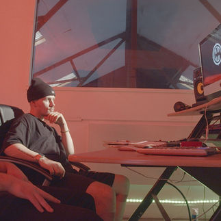 director and artist on music video set