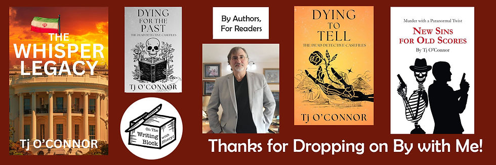 photo collage of books by tj o'connor