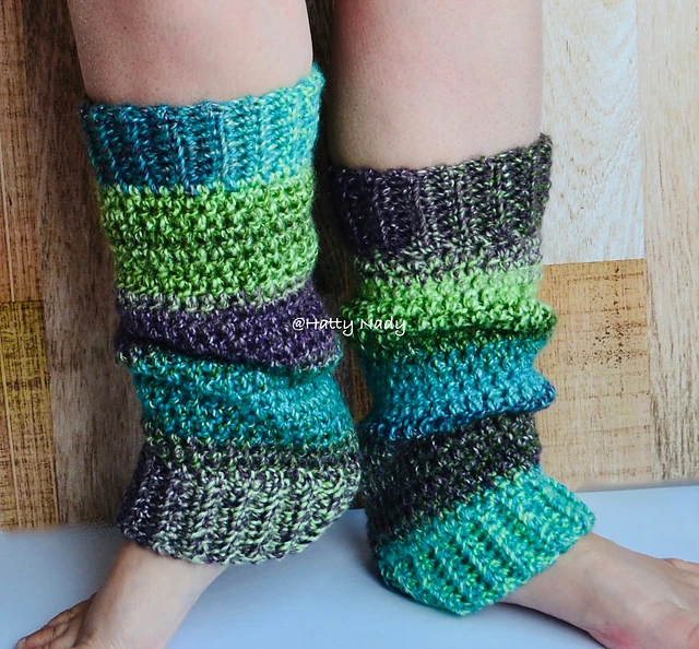 Flashdance crochet legwarmers warm crochet bulky weight yarn knitcrate