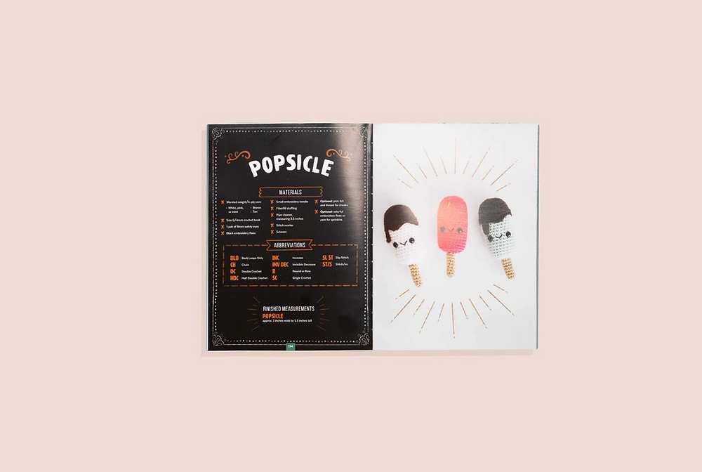 livre Crochet café instructions graphisme popsicle patron de crochet