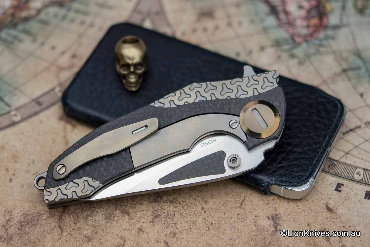 Venom Armour Tactical Knife M390 Steel Titanium Carbon Fiber