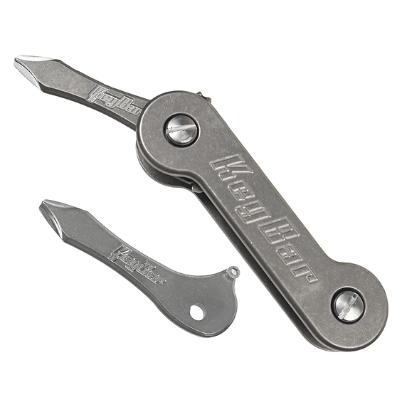 KerBar JR Flathead Screwdriver Insert KeyBar Titanium Phillips