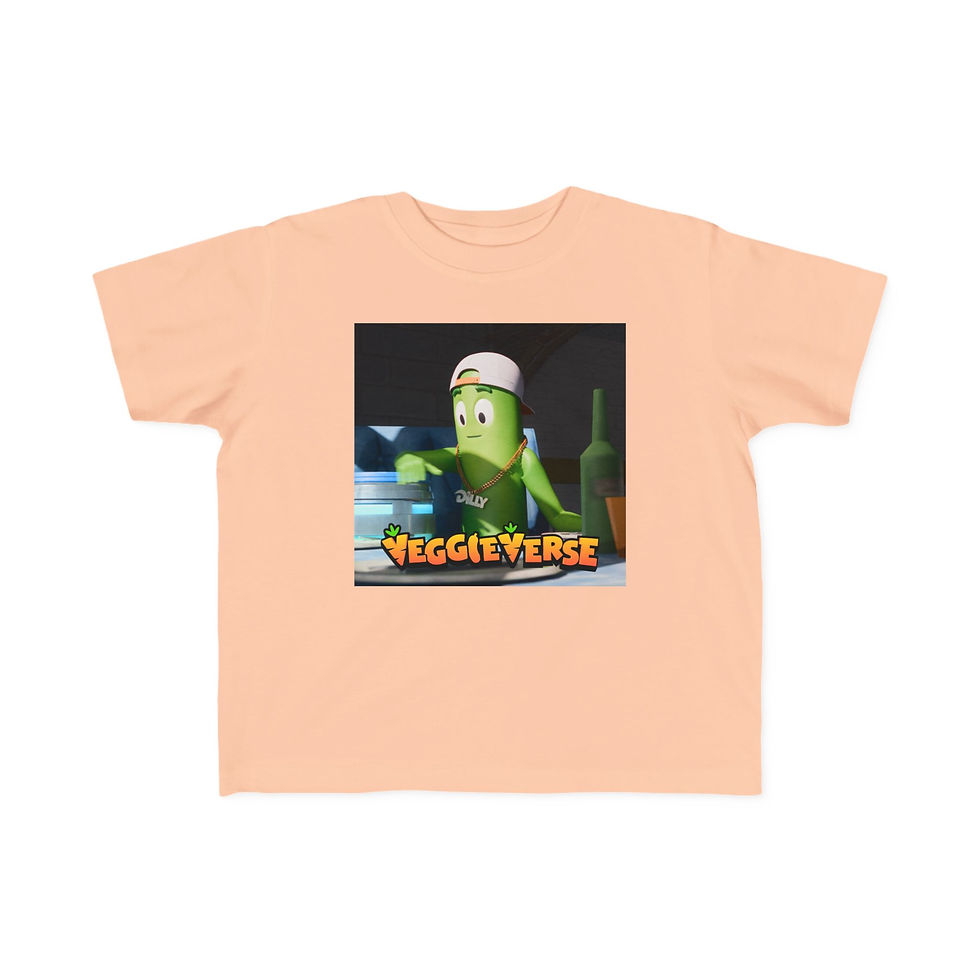 Thumbnail: Veggieverse "Dilly Pickle" Toddler Tee - Fun and Playful Jersey Shirt for Kids