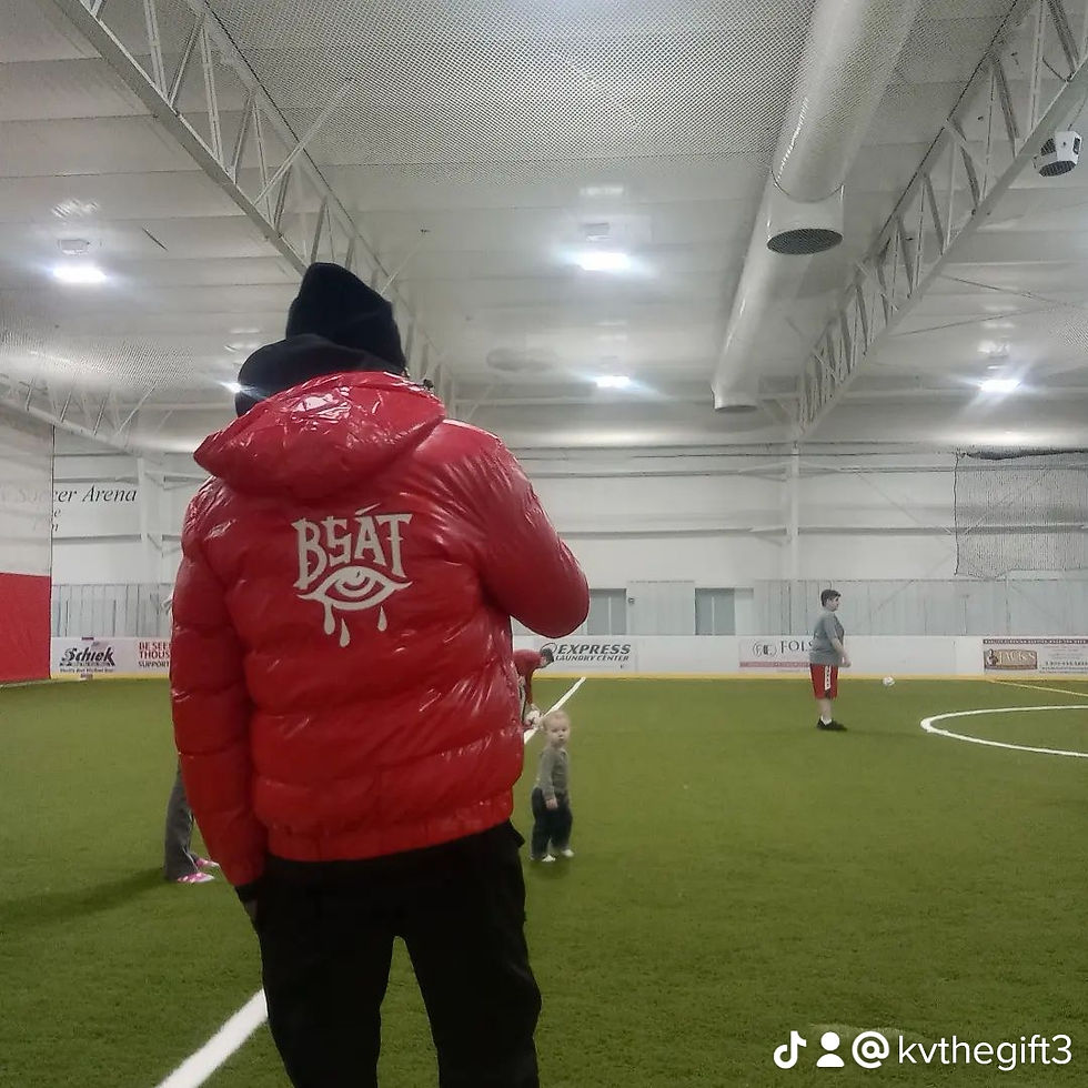 Thumbnail: Kreative Visions Apparel BSÁT Red Shiny Bubble Coat 