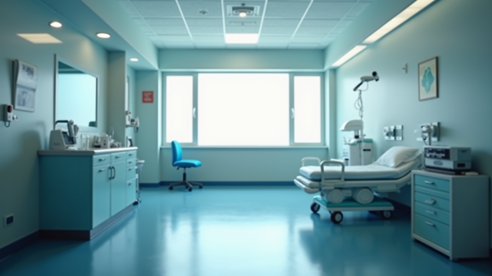 Eye-level view of a pediatric oncology treatment room