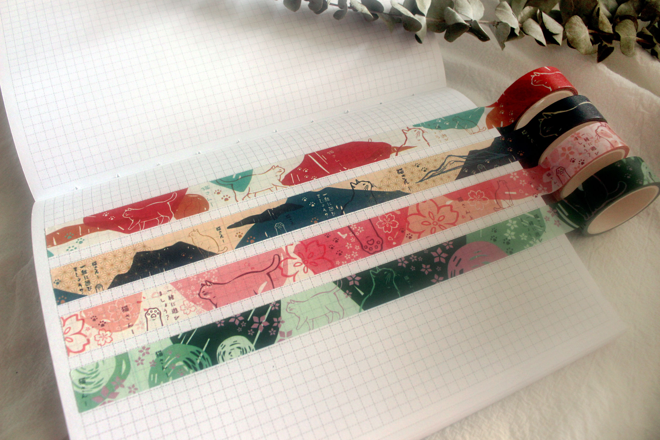 【和风猫系列】手账纸胶带