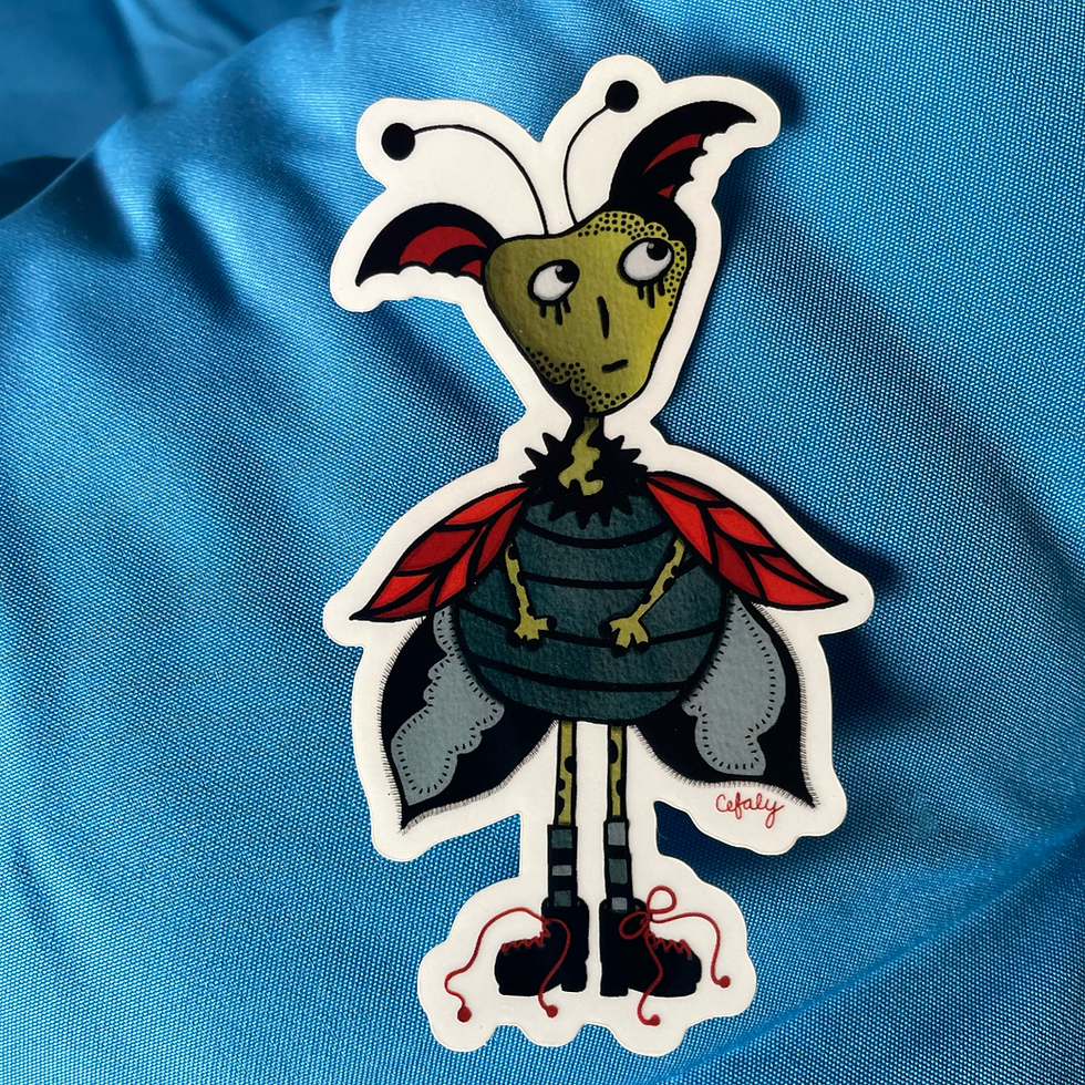 Thumbnail: Goth Moth Sticker