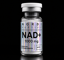 Case premium effet marbre Nordik Peptides conçue pour le rangement et la protection des fioles de recherche.